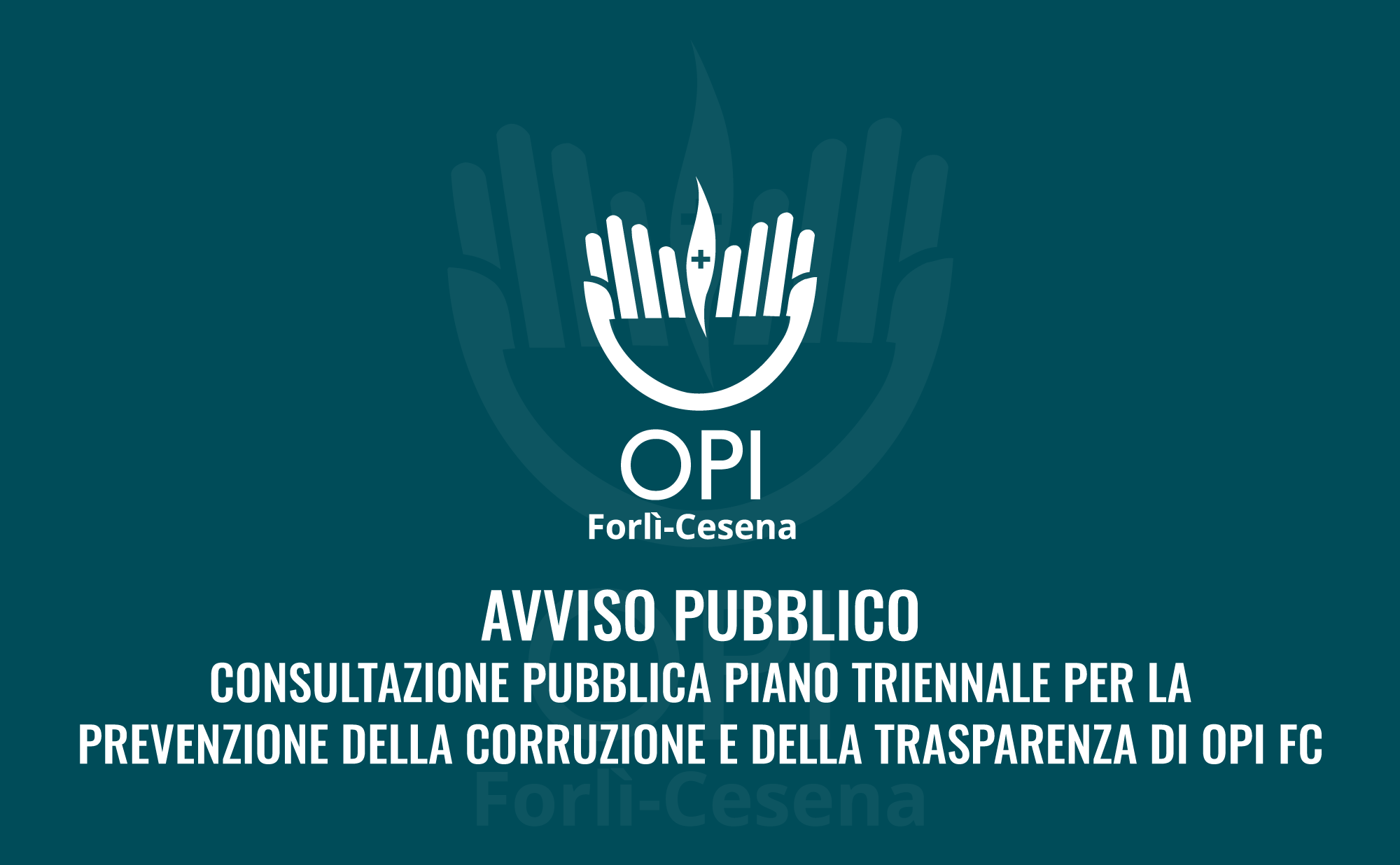 AVVISO PUBBLICO - Consultazione Pubblica Piano Triennale Per La ...